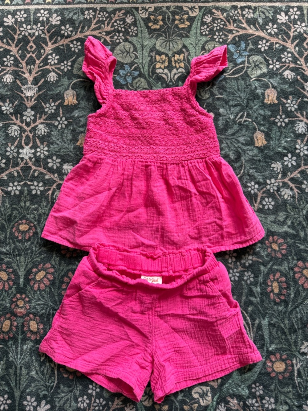 Cat & Jack Bright Pink Tank and Shorts Set